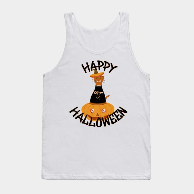 Happy Halloween Oliver! Tank Top by ButterflyInTheAttic